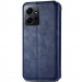 Фото Кожаный чехол-книжка GETMAN Cubic (PU) для Xiaomi Redmi Note 12 4G (Синий) на vchehle.ua