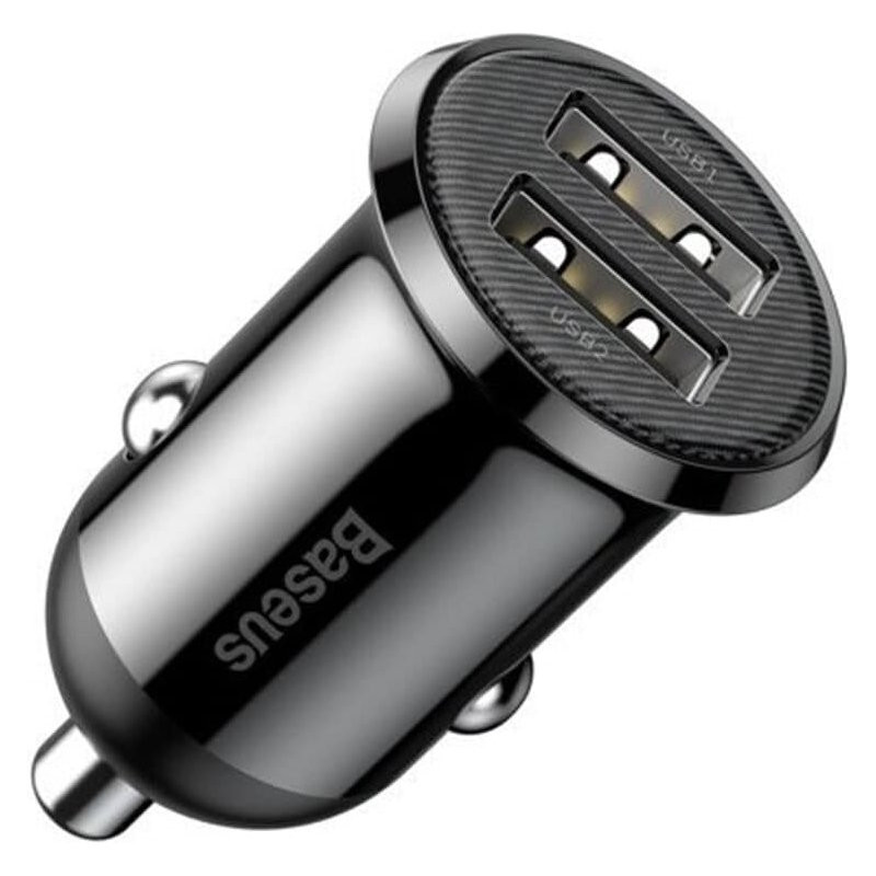 Фото АЗП Baseus Grain Pro 4.8A (2USB-A) (CCALLP) (Чорний) в маназині vchehle.ua