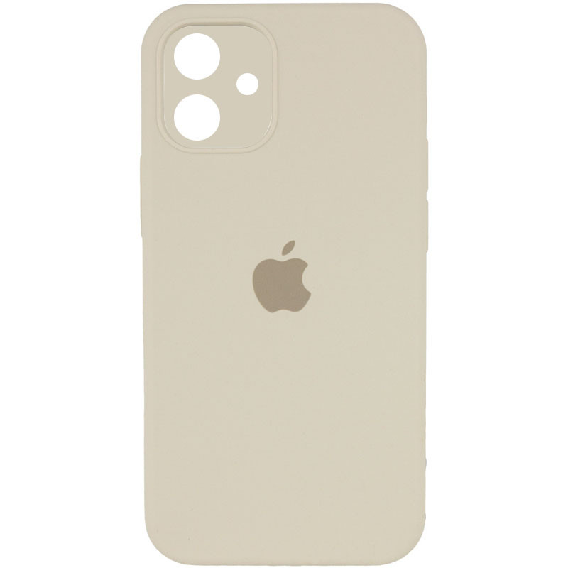 Чохол Silicone Case Square Full Camera Protective (AA) на Apple iPhone 11 (6.1") (Бежевий / Antigue White)