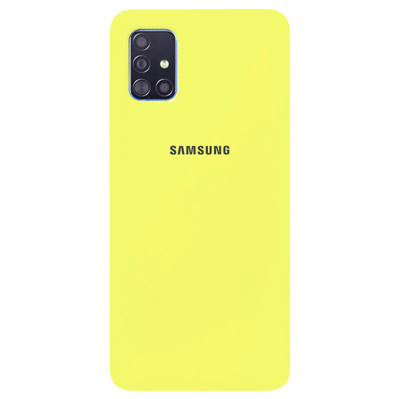 Чехол Silicone Cover Full Protective (AA) для Samsung Galaxy A51 (Желтый / Flash)