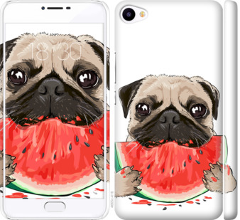 

Чехол Мопс и арбуз для Meizu U20 843689