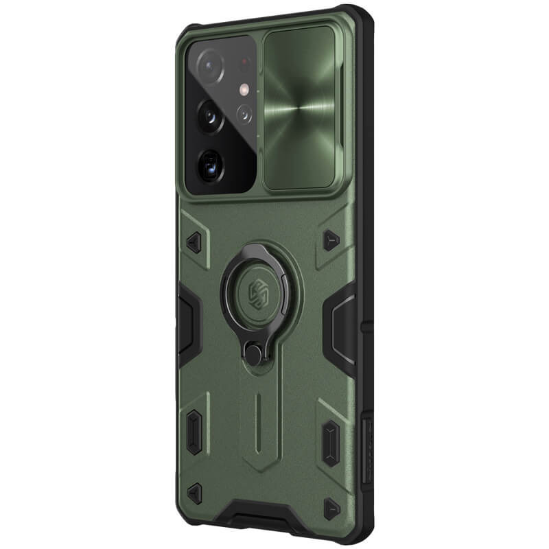 

TPU+PC чехол Nillkin CamShield Armor no logo (шторка на камеру) для Samsung Galaxy S21 Ultra (Зеленый) 1114153