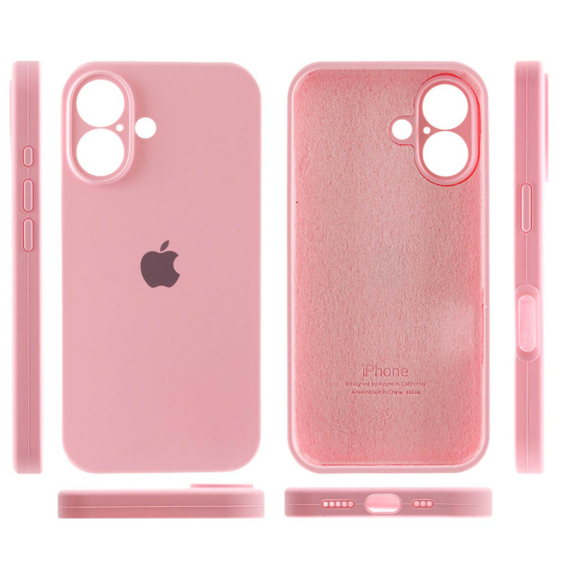 Фото Чохол Silicone Case Full Camera Protective (AA) на Apple iPhone 16 (6.1") (Рожевий / Light pink) в маназині vchehle.ua