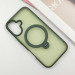 Фото TPU+PC чехол Metal Buttons with Magnetic Safe Colorful HQ Ring для Apple iPhone 16 (6.1") (Green) на vchehle.ua