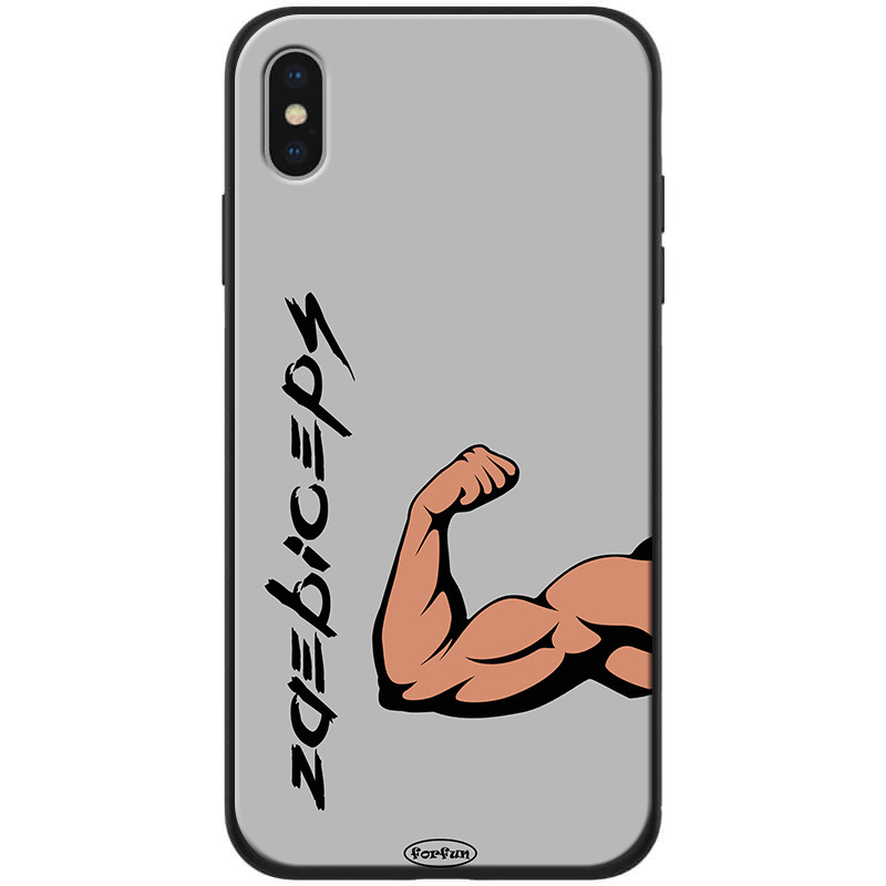 

TPU+PC чехол ForFun для iPhone XS (5.8") (Бицепс / Серый) 788542