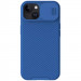 Карбоновая накладка Nillkin CamShield Pro Magnetic для Apple iPhone 15 (6.1") (Blue)