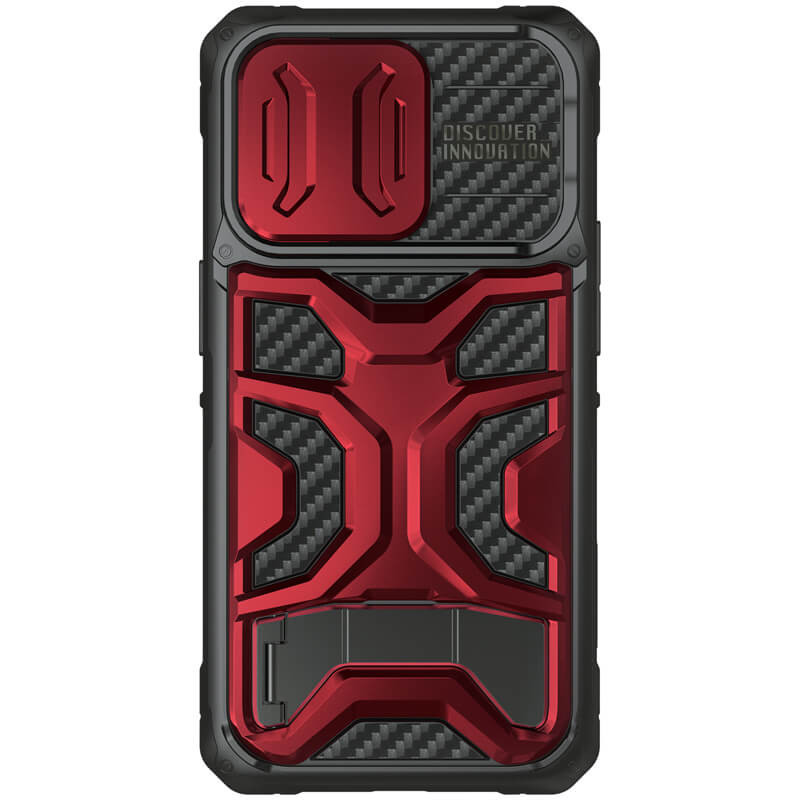 Фото TPU+PC чехол Nillkin CamShield Adventurer Pro (шторка на камеру) для Apple iPhone 14 Pro (6.1") (Maga Red) на vchehle.ua