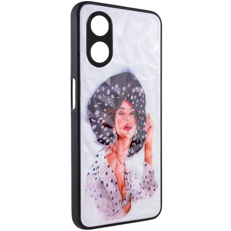 TPU+PC чохол Prisma Ladies на Oppo A98 (Girl in a hat)