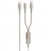 Дата кабель Hoco U139 Type-C to Lightning/Type-C 100W (1.2m) (Gold)