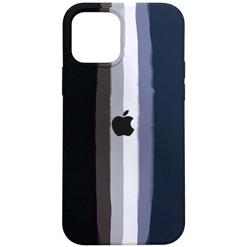 

Чехол Silicone case Full Rainbow для Apple iPhone 13 (6.1") (Черный / Синий) 1187752