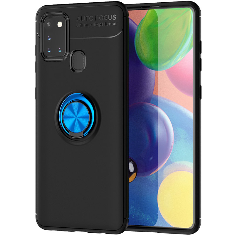 

TPU чохол Deen ColorRing під магнітний тримач (opp) на Samsung Galaxy A21s (Чорний / Синій) 908152