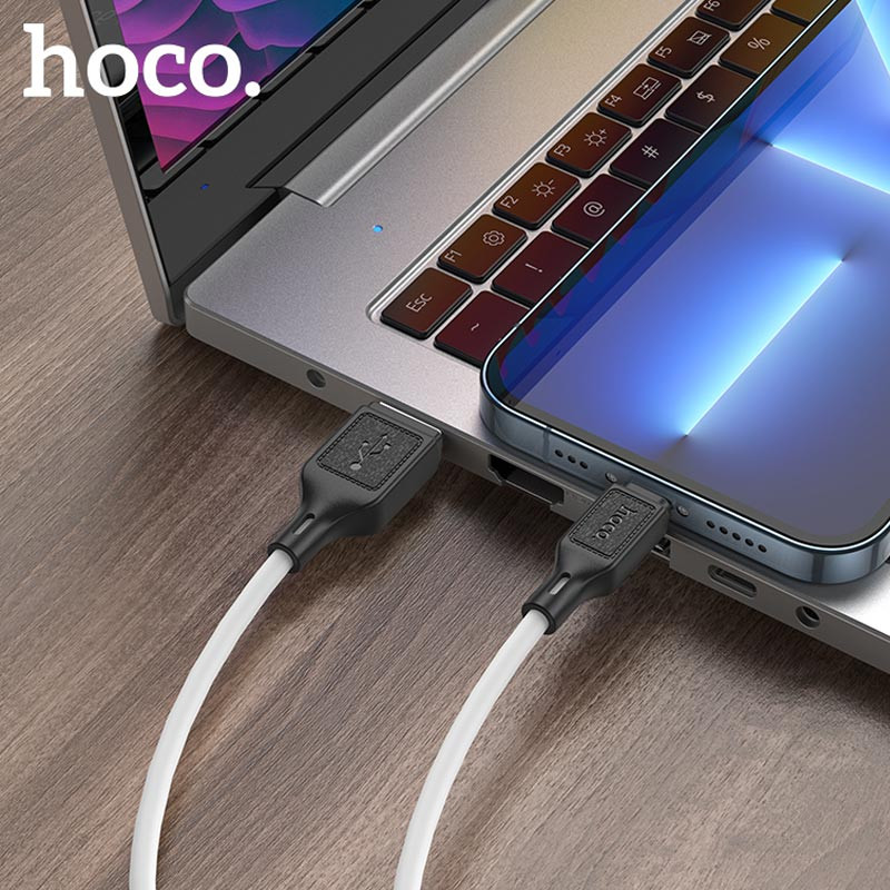 Дата кабель Hoco X90 Cool silicone USB to Lightning (1m) (White) в магазині vchehle.ua