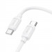 Фото Дата кабель Hoco X115 Surpass Type-C to Type-C 60W (1m) (White) в маназині vchehle.ua