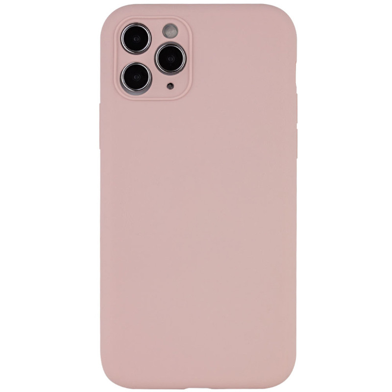 Чехол Silicone Case Full Camera Protective (AA) NO LOGO для Apple iPhone 12 Pro (6.1") (Розовый / Pink Sand)