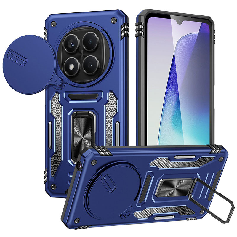 Удароміцний чохол Camshield Army Ring на Xiaomi Redmi Note 14 Pro 4G/5G / Poco X7 (Синій / Navy)