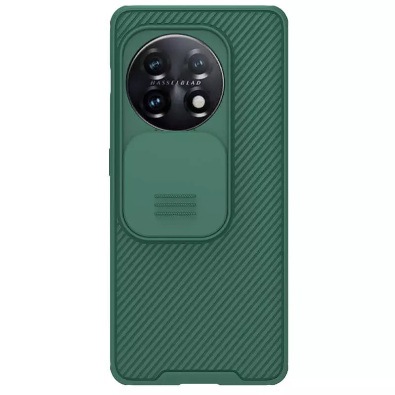 Карбонова накладка Nillkin Camshield (шторка на камеру) на OnePlus 11 (Зелений / Dark Green)