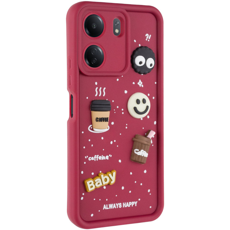 Чехол TPU Toys Case для Xiaomi Redmi 13C / Poco C65 (Red / Always Happy)