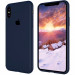 Фото Чехол Silicone Case Full Protective (AA) для Apple iPhone X (5.8") / XS (5.8") (Темный Синий / Midnight Blue) в магазине vchehle.ua