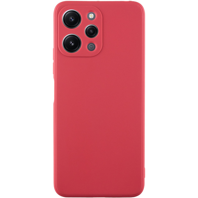 Силиконовый чехол Candy Full Camera для Xiaomi Redmi 12 (Красный / Camellia)