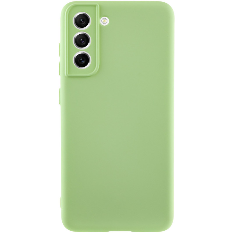 Чехол TPU GETMAN Liquid Silk Full Camera для Samsung Galaxy S21 (Зеленый / Pistachio)