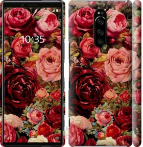 Чехол Цветущие розы для Sony Xperia XZ4