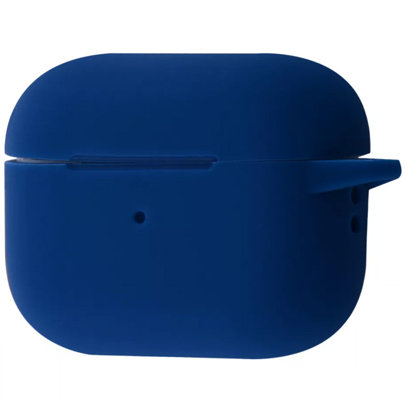 Силиконовый футляр New с карабином для наушников Airpods Pro 2 / Pro (Синий / Navy blue)