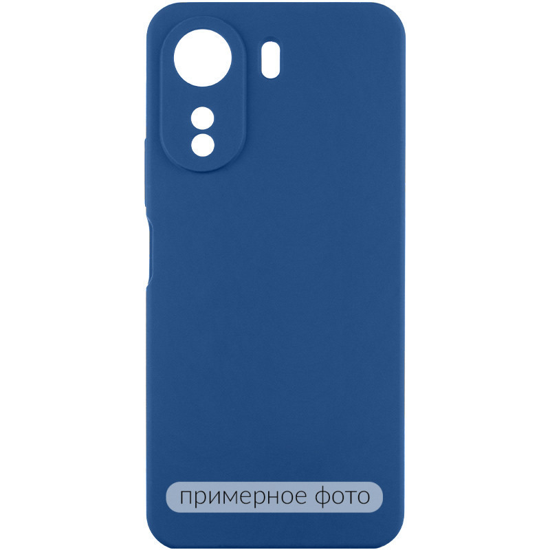 Чохол TPU GETMAN Liquid Silk Full Camera на Xiaomi Redmi 13C / Poco C65 (Синій / Navy Blue)