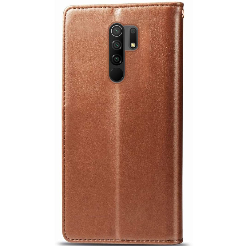 Шкіряний чохол книжка GETMAN Gallant (PU) для Xiaomi Redmi Note 8 Pro (Коричневий) в магазині vchehle.ua