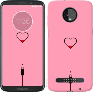 

Чехол Подзарядка сердца1 для Motorola Moto Z3 Play 730454