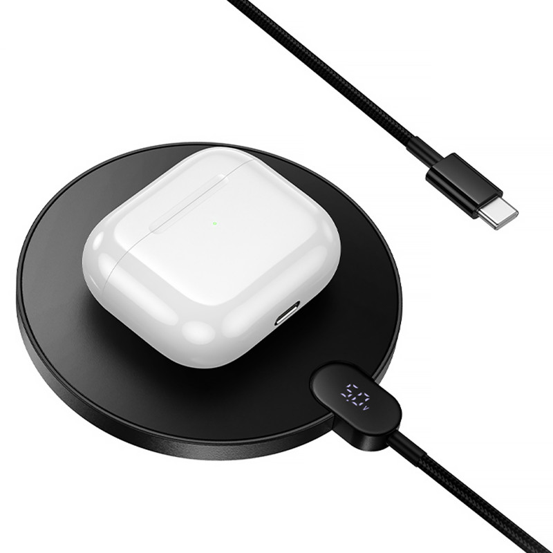 Фото БЗП Hoco CW62 Peak with digital display and cable 15W (Black) в маназині vchehle.ua