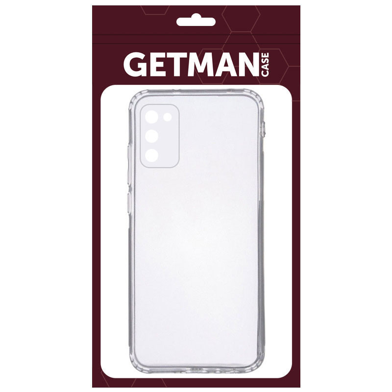 Фото TPU чохол GETMAN Clear 1,0 mm на Samsung Galaxy A02s (Прозорий) на vchehle.ua