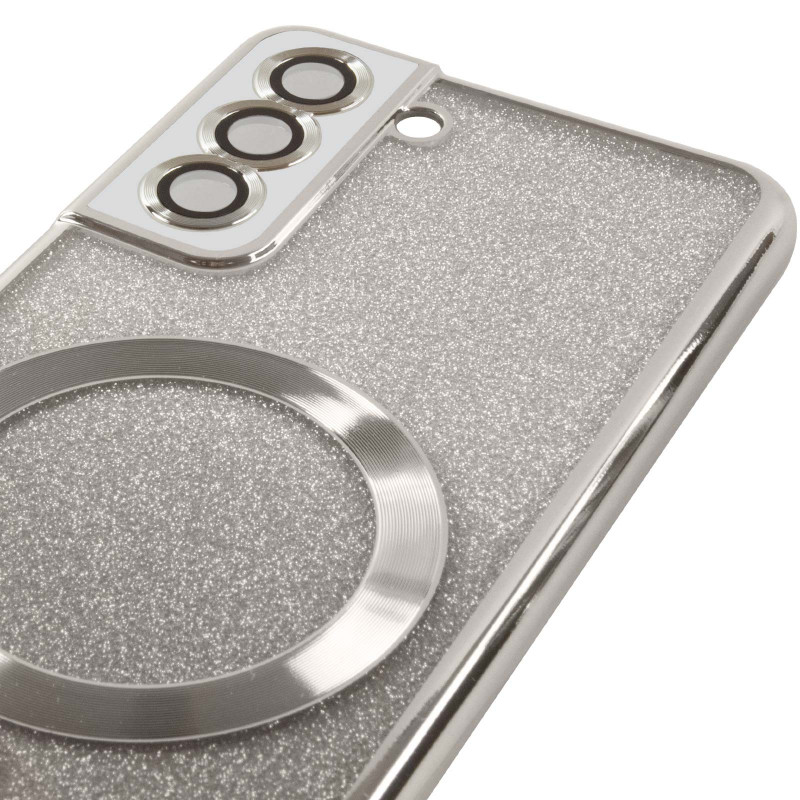 Фото TPU чехол Delight case with Magnetic Safe с защитными линзами на камеру для Samsung Galaxy S21 FE (Серый / Gray) в магазине vchehle.ua