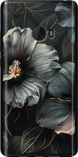 Чехол Черные цветы для Xiaomi Mi Note 2
