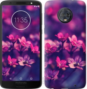 Чохол Пурпурні квіти на Motorola Moto G6 Plus