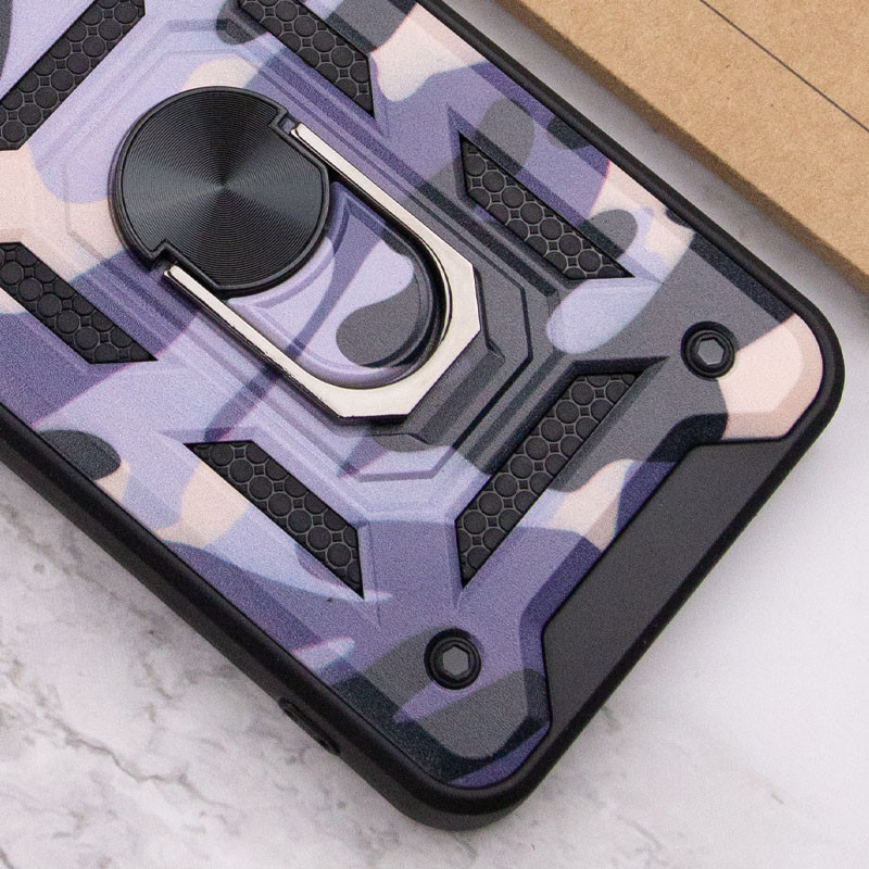 Ударостійкий чохол Camshield Serge Ring Camo на Xiaomi Redmi Note 11 (Global) / Note 11S (Фіолетовий / Army Purple) в магазині vchehle.ua