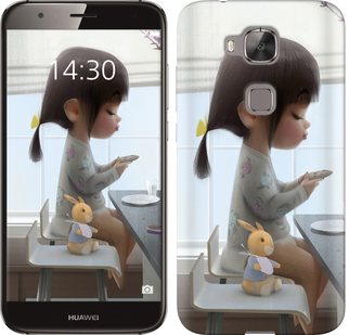 

Чехол Милая девочка с зайчиком для Huawei G8 636736