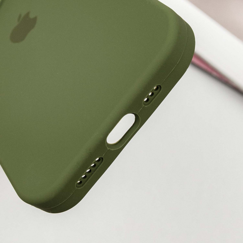 Купити Чохол Silicone Case Full Protective (AA) на Apple iPhone 14 Pro (6.1") (Зелений / Dark Olive) на vchehle.ua