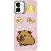 Фото Чехол TPU Leather Toys для Samsung Galaxy A06 (Capybara / Pink) в магазине vchehle.ua