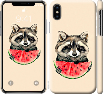 

Чохол Єнотик з кавуном для iPhone XS (5.8") 799492