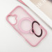 Фото TPU+PC чохол Metal Buttons with Magnetic Safe Colorful HQ Ring для Apple iPhone 16 (6.1") (Pink) в маназині vchehle.ua