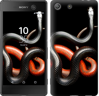 

Чехол Красно-черная змея на черном фоне для Sony Xperia M5 482163
