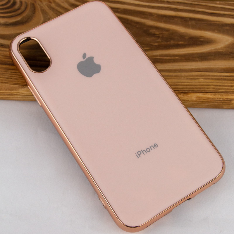 Фото TPU чохол Matte LOGO на Apple iPhone XS Max (6.5") (Рожевий / Rose Gold) на vchehle.ua
