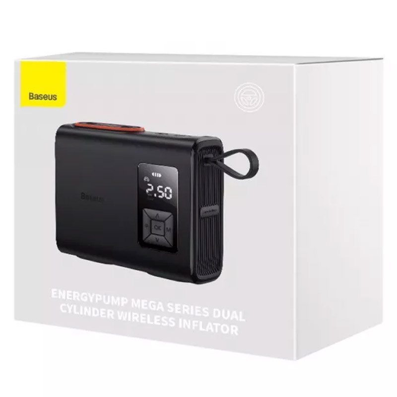 Заказать Автомобильный насос Baseus Mega EnergyPump Series Dual Cylinder 6000 mAh (CRNL060001) (Black) на vchehle.ua