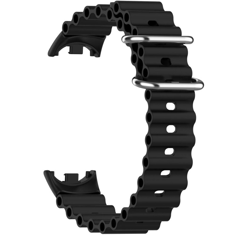 Ремінець Ocean Band для Xiaomi Mi Band 9/8/10 (Чорний / Black) в магазині vchehle.ua