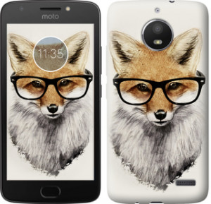 Чехол Лис в очках для Motorola Moto E4