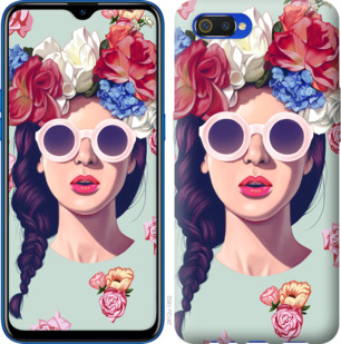 

Чохол Дівчина з квітами на Realme C2 920004