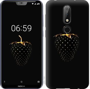 

Чехол Черная клубника для Nokia 6.1 Plus 687504