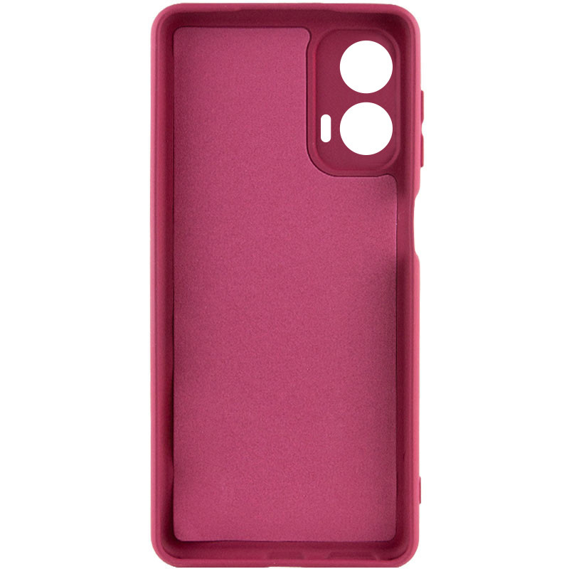 Фото Чохол TPU GETMAN Liquid Silk Full Camera на Motorola Moto G24 (Бордовий / Marsala) на vchehle.ua