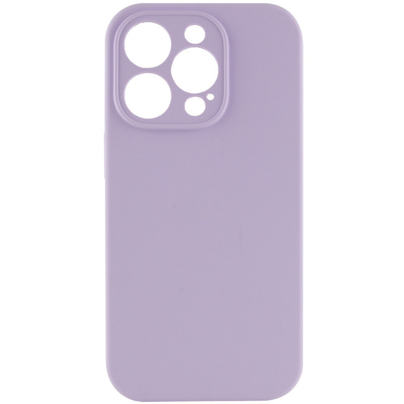 Чохол Silicone Case Full Camera Protective (AA) NO LOGO на Apple iPhone 15 Pro (6.1") (Бузковий / Lilac)