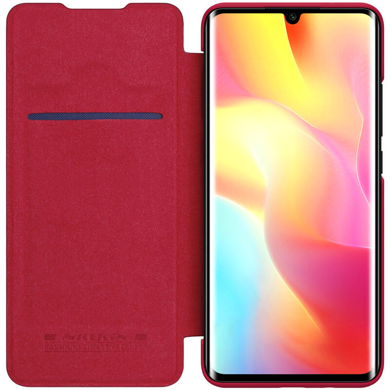 Фото Шкіряний чохол (книжка) Nillkin Qin Series на Xiaomi Mi Note 10 Lite (Червоний) в маназині vchehle.ua